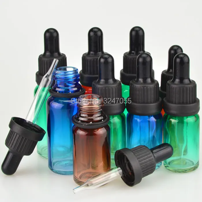 Пустая бутылка для эфирного масла градиентный синий стеклянный флакон 10 мл 20