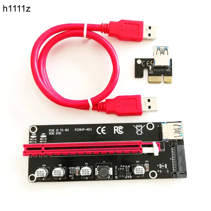 Новинка Райзер VER 011C PCI E PCIe расширитель Express карта Райзера 1x до 16x USB 3 0 кабель SATA 15