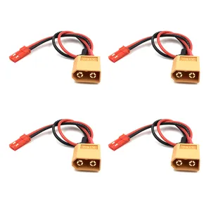 4 шт. XT60 к JST Встроенный адаптер питания XT60 штекер к JST женскому мягкому силиконовому проводу 20AWG кабель 150 мм для RC