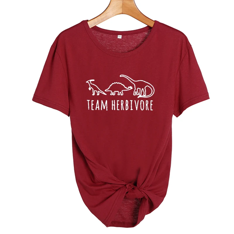 Командная Футболка "herbivore" Женская веганская Harajuku модная футболка Tumblr Femme Футболка с принтом вегетарианские милые Графические футболки для женщин