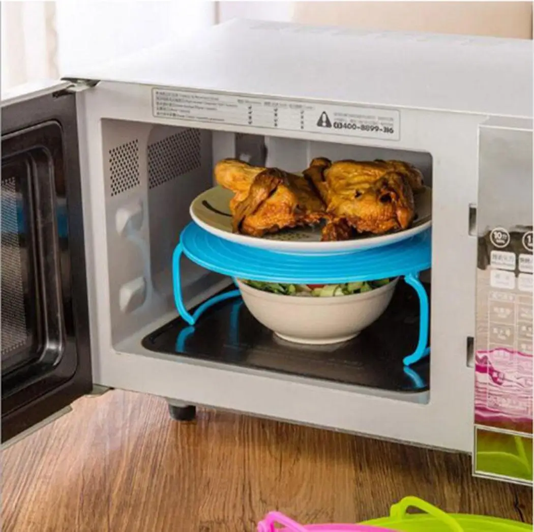 Multifunctional 2-Tier подставка под тарелку поддон для микроволновки-20-120 C mate food и т. д. с