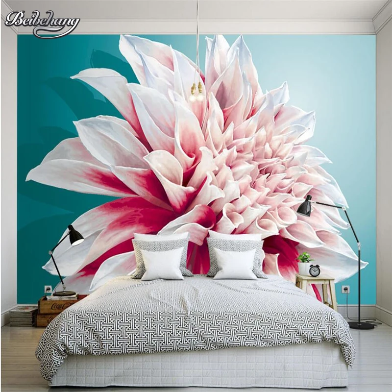 

Фотообои Beibehang с пионами любых размеров, домашние декоративные обои для спальни, телевизора, обои для стен 3 d