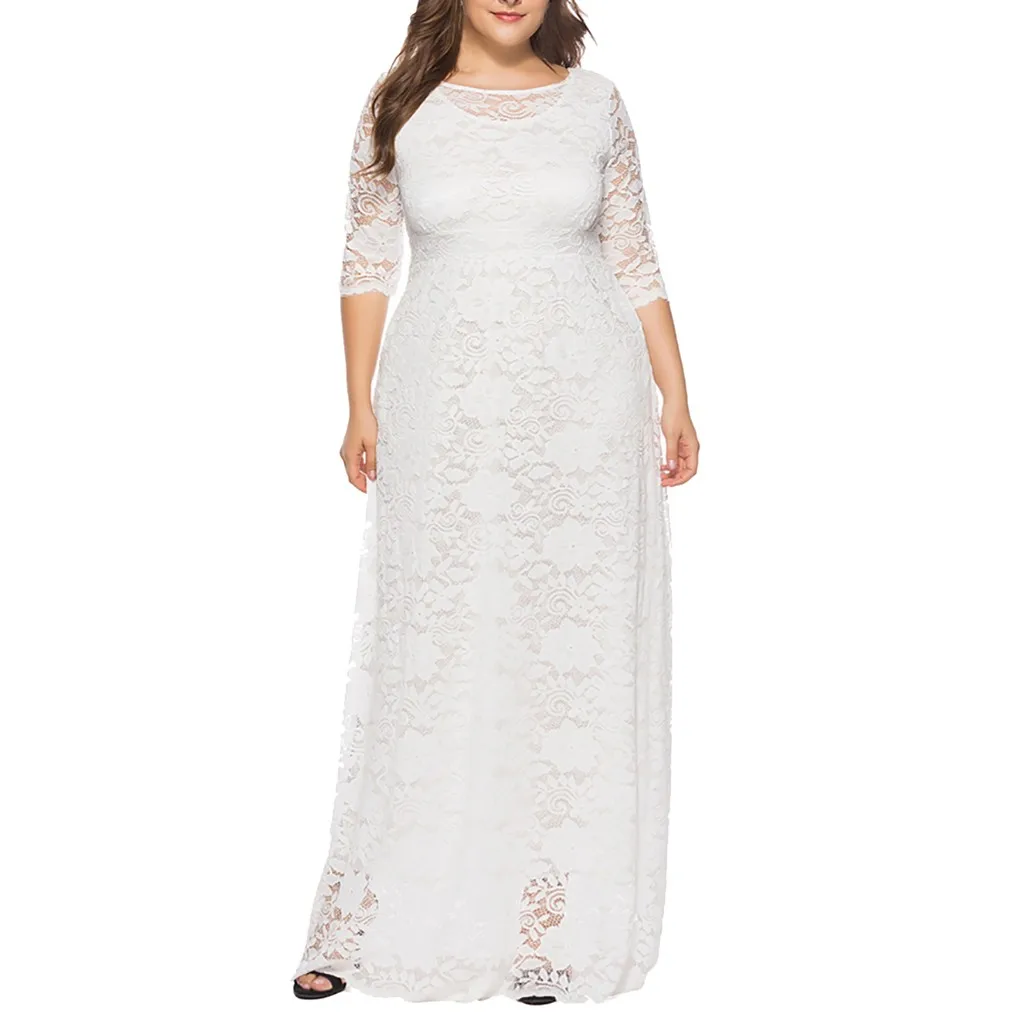 Free Ostrich5XL Dress Women Oversize Vintage Lace Plus Size Cocktail Formal Swing vestido summer dresses woman party night | Женская