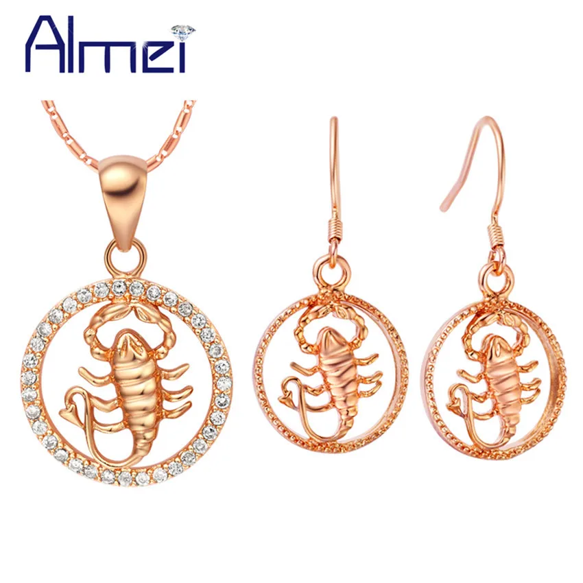 Almei Skeleton старинный амулет скорпиона серьги ожерелье ювелирные наборы