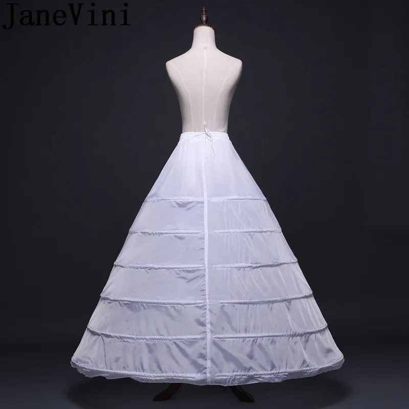 JaneVini 2019 Высококачественная бальная юбка под платье 6 обручей длинная Пышная для