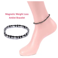 magnetic weight loss effective anklet bracelet black gallstone slimming stimulating acupoints therapy fat burning health care