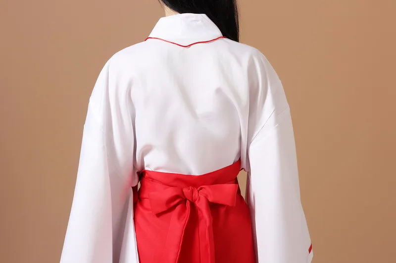 Аниме Inuyasha kiyo Косплей Костюм женский японский комплект кимоно Campanulaceae косплей костюм на Хэллоуин топ+ юбка+ парик