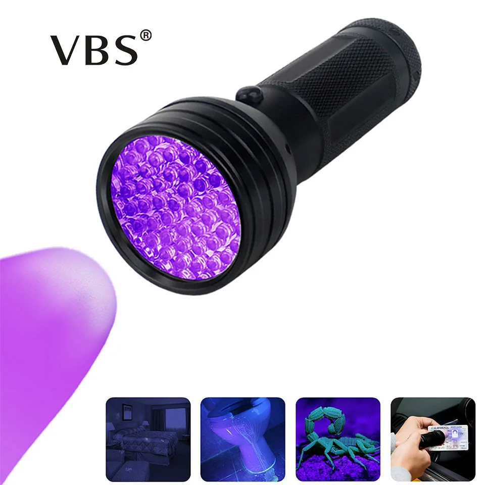 Светодиодный УФ фонарик 51 Led 395nm Ультрафиолетовый фонарь Lanterna лампа детектор