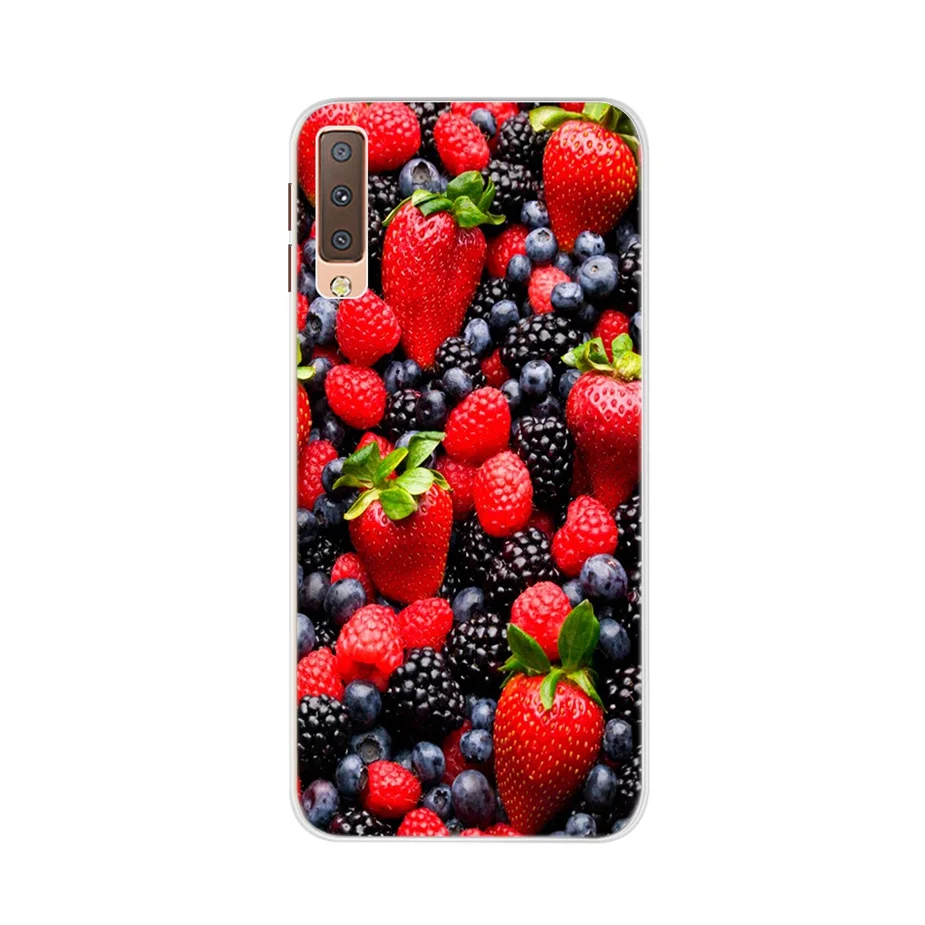 Силиконовый чехол для Samsung A7 2018 мягкая задняя крышка из ТПУ чехлы телефонов с