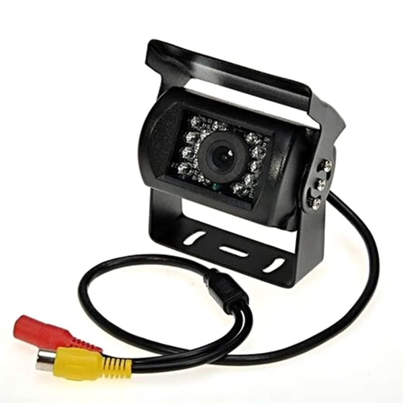 With power cord Car IR Night Vision Camera Support Bus LED Rear View Camera HD Monitor for Truck Trailer Park Reversing Camera Auto Accessories - Название цвета: With power cord
