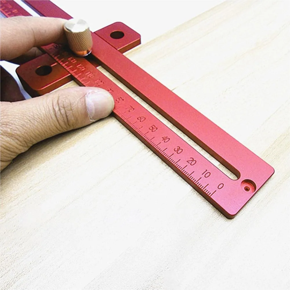Aluminum Precision T-270 DIY Woodworking Marking RulerAlloy Scribing Ruler T Type Hole Measuring Tool | Инструменты
