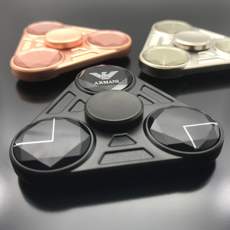 Triangle Diamonds Pure Copper Hand Spinner Stress Finger Metal Fidget Alloy Bright And Colorful Children Adult Gift | Игрушки и хобби