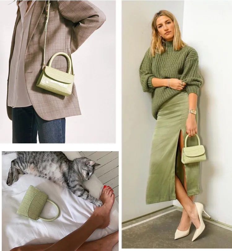 Bolsa Feminina модная сумка из аллигатора с ручкой сверху Дизайнерская Женская мини-сумка через плечо сумки через плечо для женщин Sac