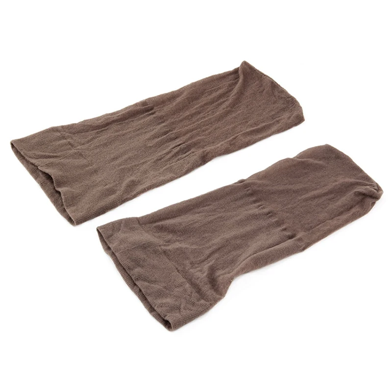 

2 Pcs/bag Elastic Unisex Stocking Wig Liner Cap Snood Nylon Stretch Mesh Beige Chape For Wearing Wigs Black Mesh Hair L04708