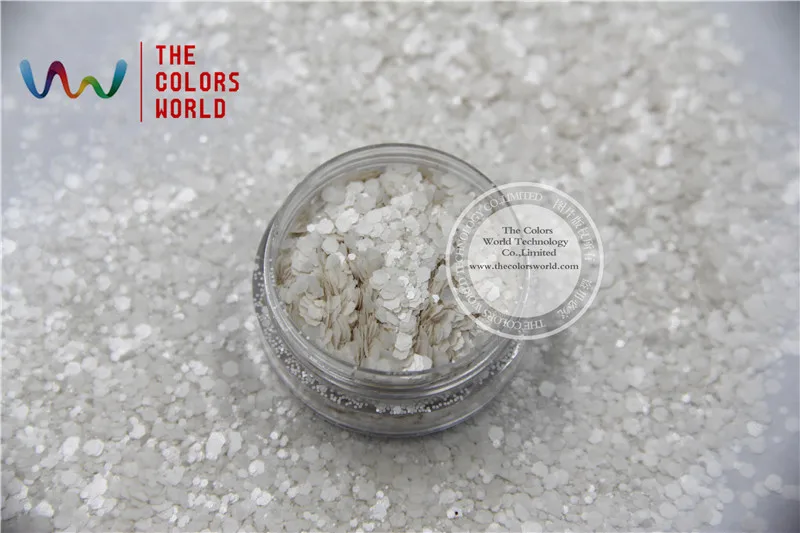 HH2104-242 White Colors Hexagon Shape Glitter Sequins for nail art DIY decoration and Halloween's decorations | Красота и