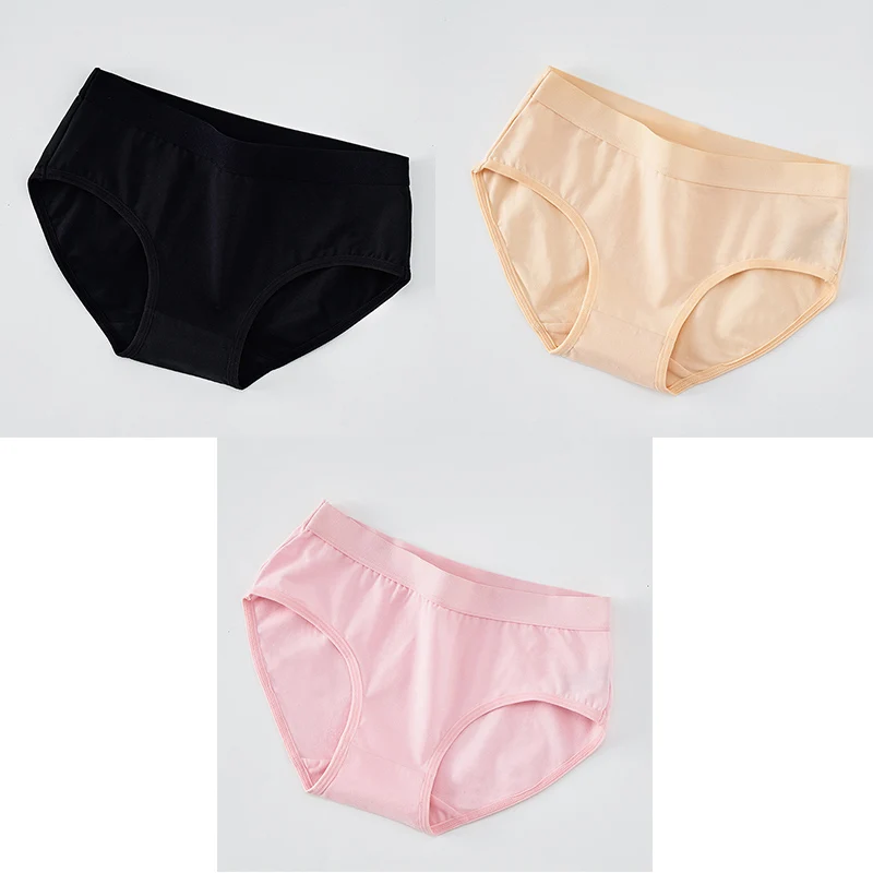 black nude pink 3 шт., женские трусы, хлопковые трусы, низкая талия, дышащие, антибактериальные, женские трусы, фирменное качество, новые трусы, нижнее белье для женщин - Цвет: black nude pink