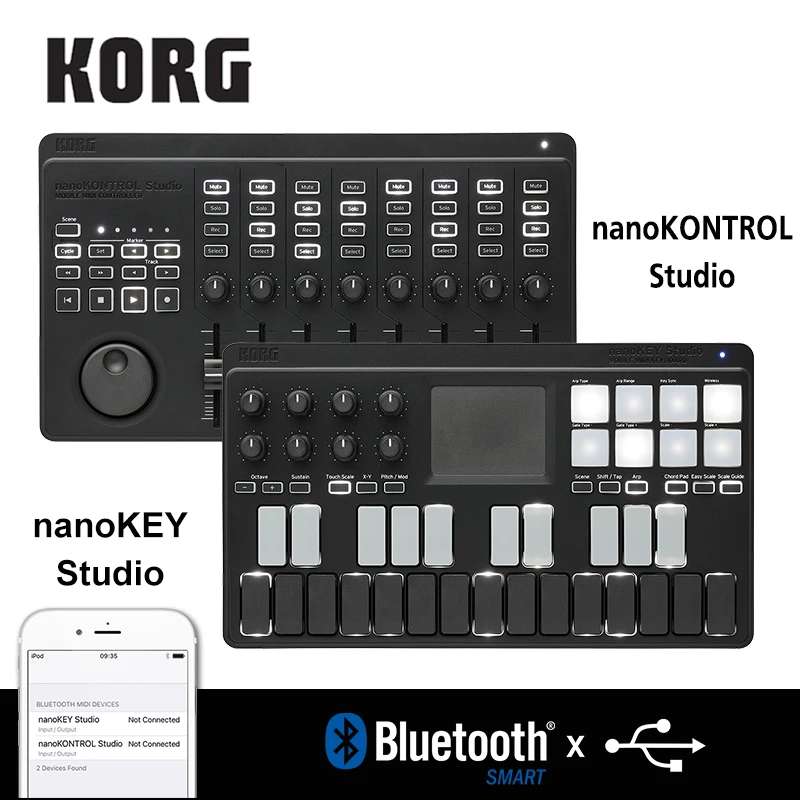 Студийный пульт управления клавиатурой Korg nanokol наноклавиши Bluetooth USB