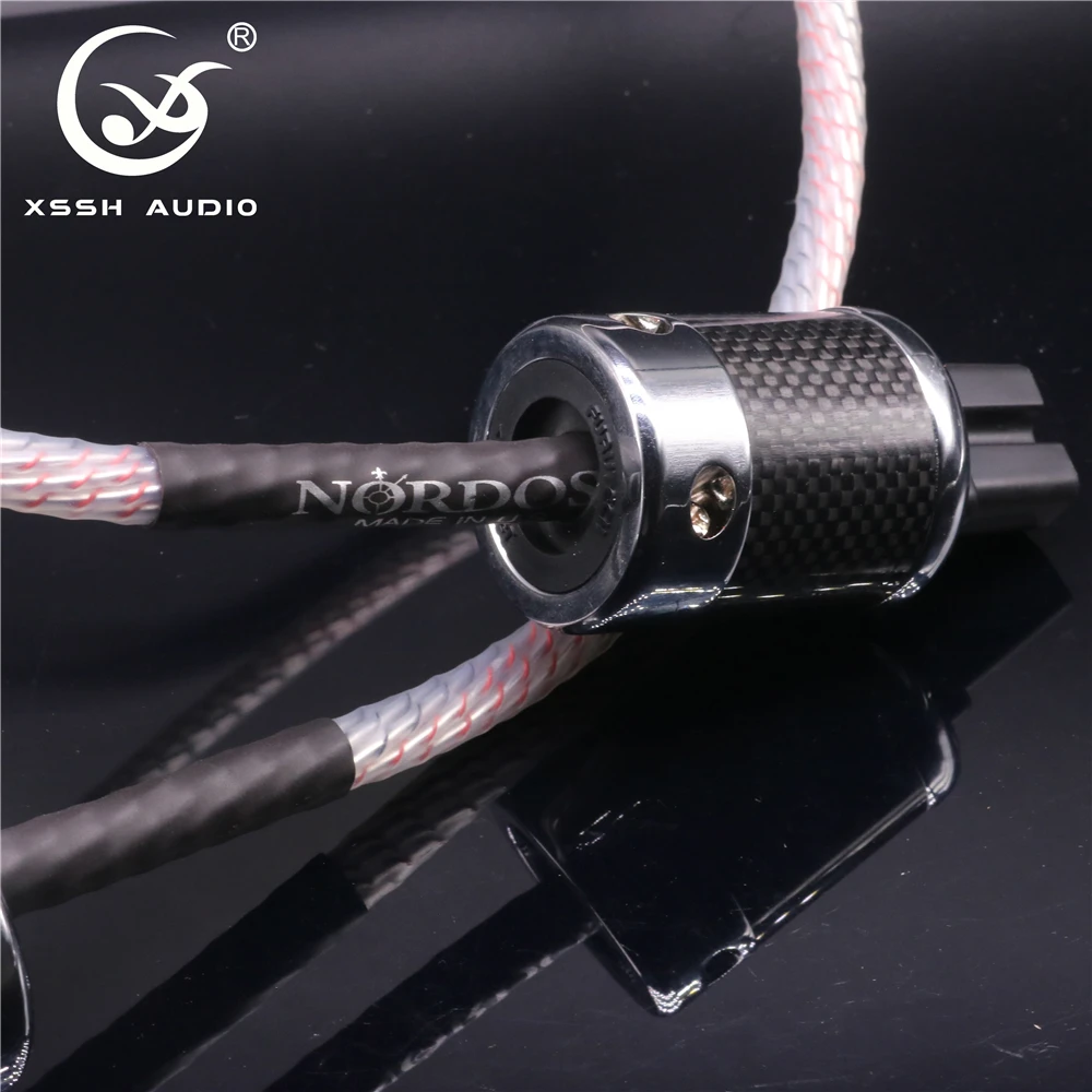 Hi Fi XSSH Audio YIVO 10 мм 9 ядер 16AWG ЕС США IEC FI50 и FI50M мама папа разъем питания переменного