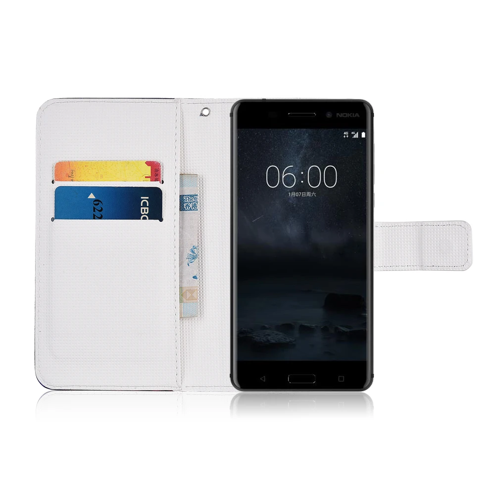 Для Nokia на возраст 1, 2, 3, 5, 6, 7, 8, Sirocco чехол мягкий гелеобразный Чехол-бумажник из искусственной кожи чехол модные милые классные крышка