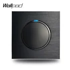 Настенный светильник ель Wallpad L6 из черного металла, 1 клавиша, 1 канал, алюминиевая пластина, случайный клик, кнопка возврата с сисветодиодный светодиодным индикатором