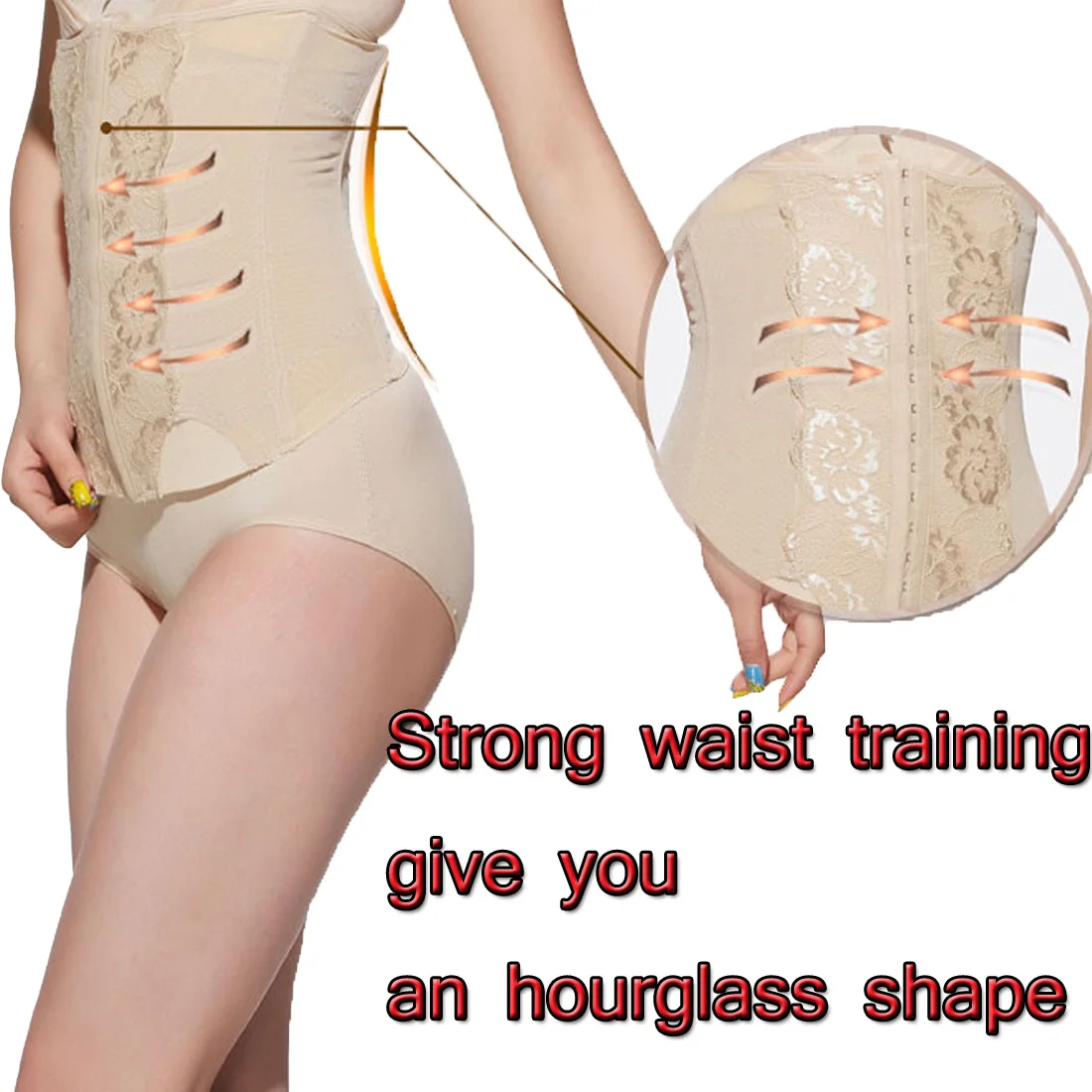 Женский утягивающий корсет 7 стальных поясных ремней пояс для тренировки талии