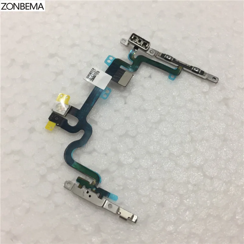 ZONBEMA 10pcs New Power switch on off Volume Mute Button flex Cable with Metal Bracket Assembly For iPhone 7 Plus 4.7&quot 5.5&quot |