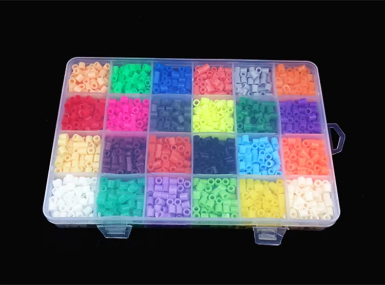 2400 шт./компл. 5 мм бусины EVA Perler 24 цвета детские игрушки сделай сам развивающие для