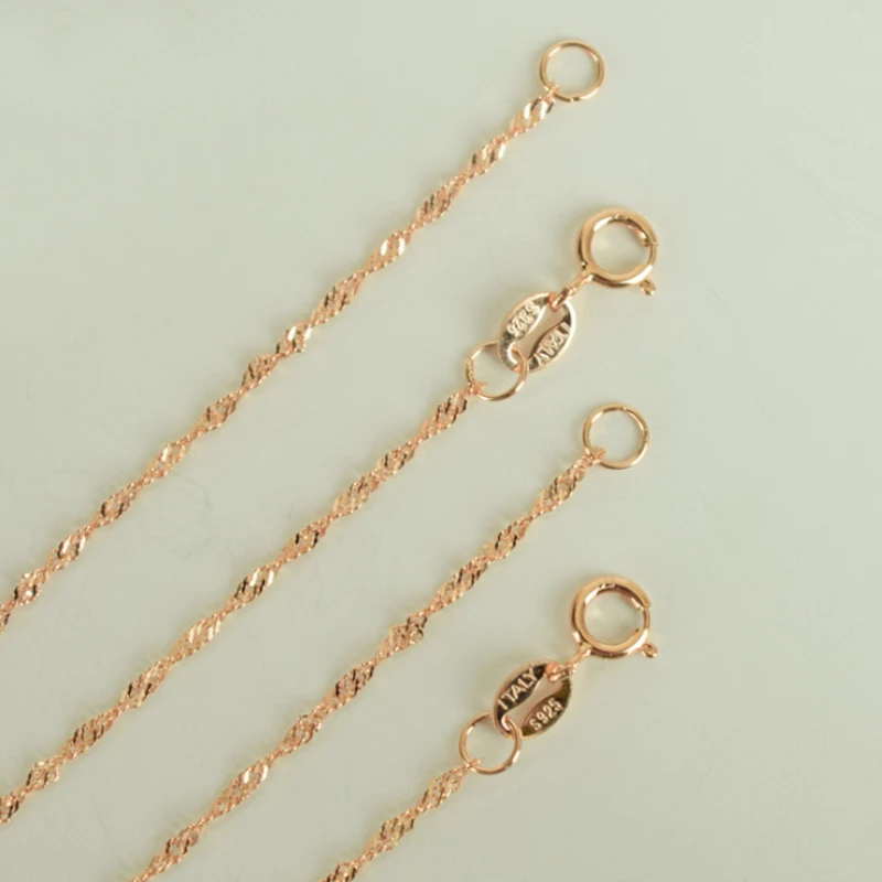 Ожерелье из стерлингового серебра 925 пробы и розового золотистого цвета