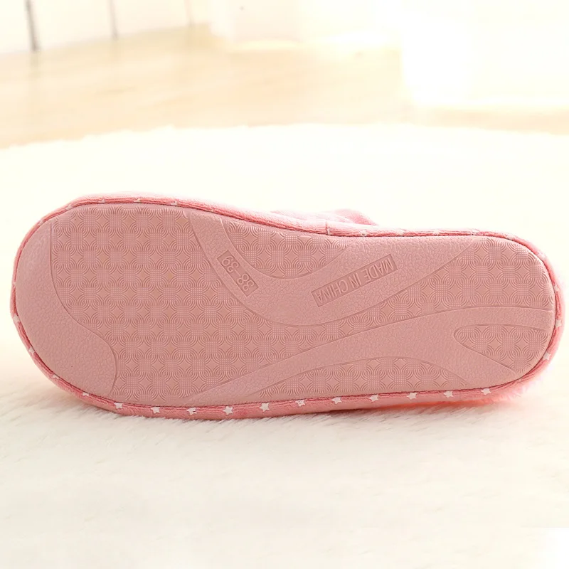 

Autumn and Winter Women Indoor Slippers New Butterfly Warm Cotton Slippers Couple Soft Bottom Floor Non-slip Unisex Home Shoes
