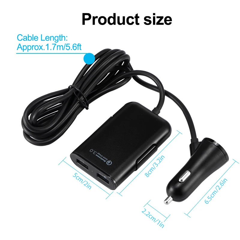 Автомобильное зарядное устройство Quick Charge 3 0 адаптер для зарядки телефона