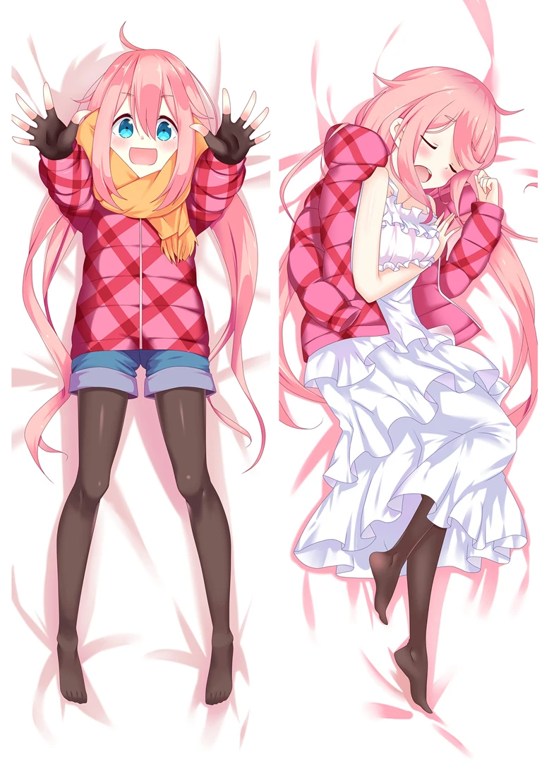 85074 Август аниме Yurukyan Yuru лагерь непринужденный лагерь Nadeshiko Kagamihara Подушка «Dakimakura» чехол крышка тела подушку чехол s - Цвет: 85074