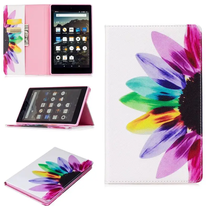 Чехол для Amazon Kindle Fire HD 8 2017 2018 7 го поколения смарт чехол планшета электронная