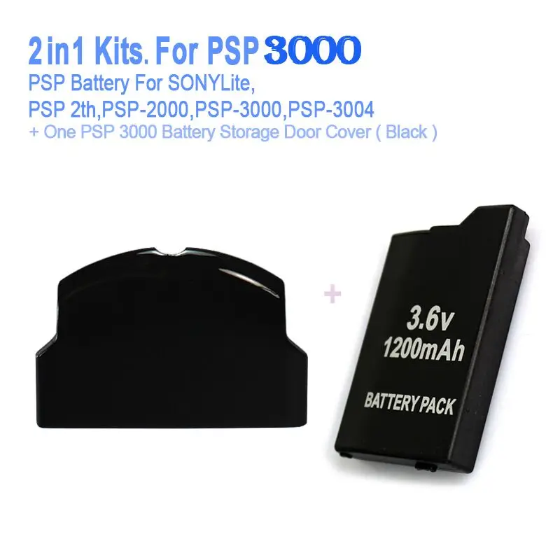 Игровые аксессуары PSP Battery + крышка для хранения аккумулятора PSP-3000 | Электроника