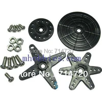 robot arm as-6 DOF aluminium clamp claw mount kit with servos and 32 road servos controller