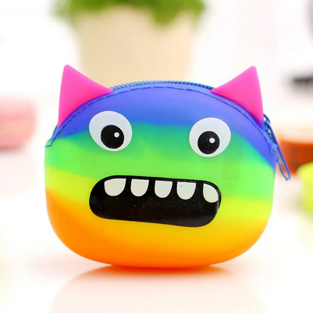 1 шт. для девочек яркие цвета 3D Мультяшные животные сумки монет кошельки ключей