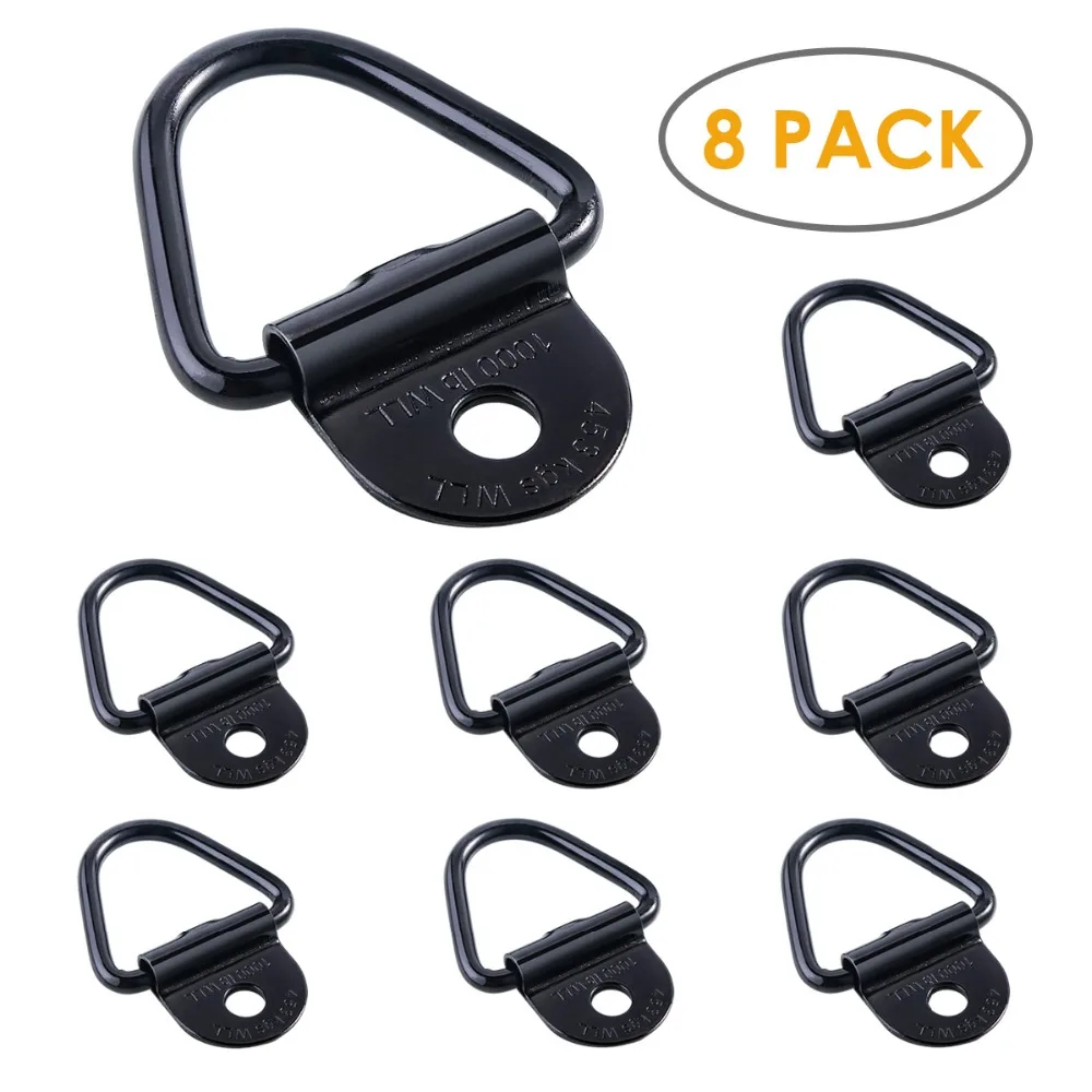 

8Pcs Cargo Tie-Down Anchors V-Ring Trailer Anchor Replacement for truck bed and back door freight car trailers SUV warehouses