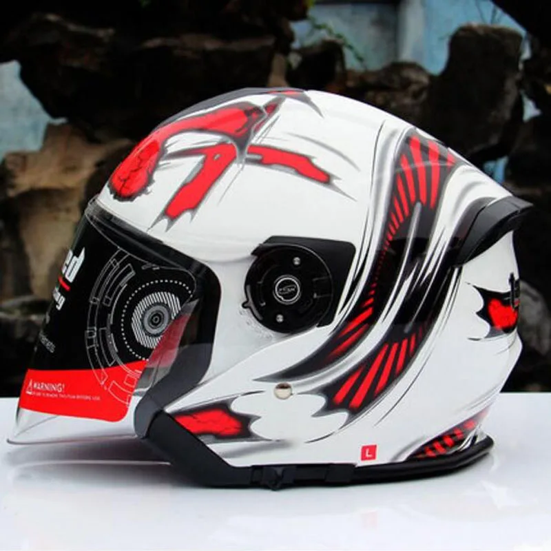 2017 Winter New Germany Tanked Racing 3/4 open face motorcycle helmet Moto Riding cap motorbike helmets mad of ABS PC Visor lens |