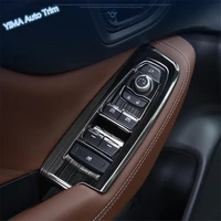 car styling inner door armrest window lift button decoration cover trim 4 pcs fit for subaru forester 2019 2022 2 colors