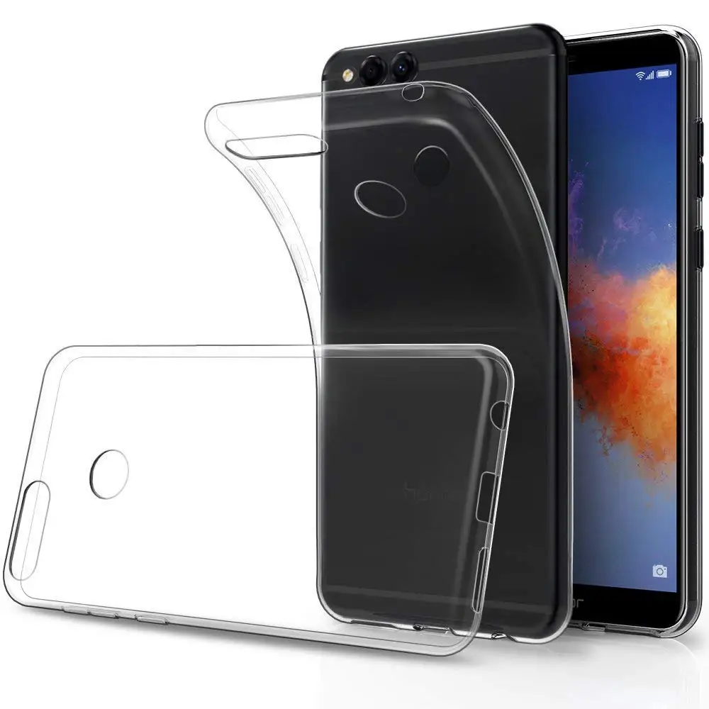 Прозрачный чехол для Huawei Honor 7C 5 7 C AUM-L41 русский 99 Pro Y9 Y6 Prime 2018 7A P умный Мягкий ТПУ