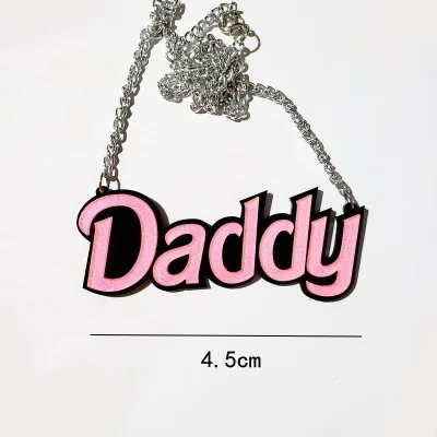 Модное ожерелье-чокер с акриловыми буквами Buffy Kouhai hp Whipme Blam Prettybitch Senpai Zombie Yaoi Crazy Cat Lady Charm Jewelry - Окраска металла: style6