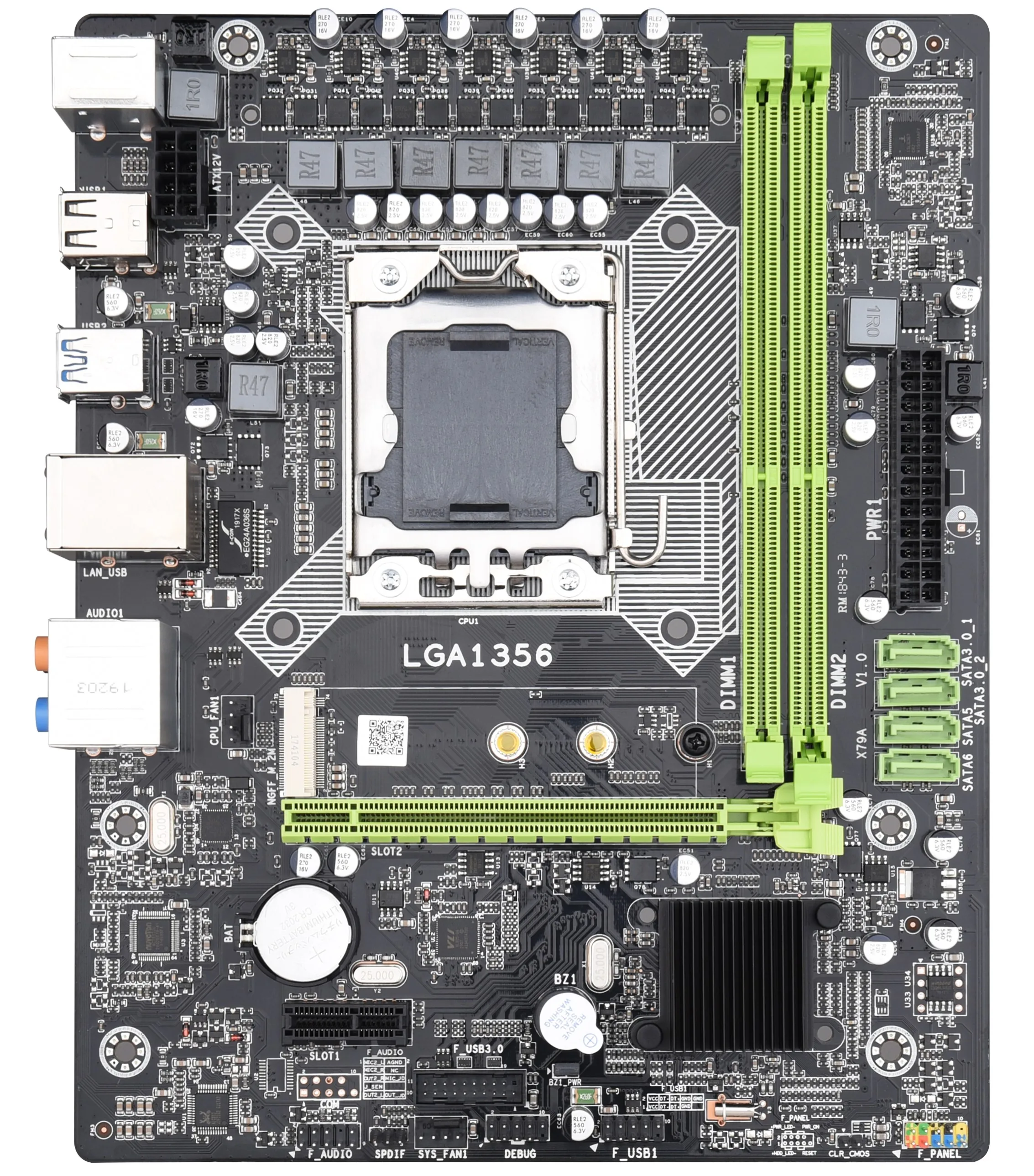 X79A Lga 1356 материнская плата Usb3.0 поддержка серверной памяти Reg Ecc и процессор Lga1356 Xeon