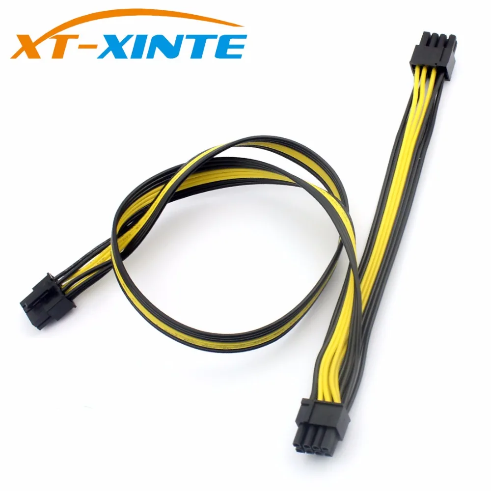 4 шт. 60 см GPU Кабель Удлинитель 18AWG 8 Pin штекер двойной 8Pin папа PCI E Видео Видеокарта
