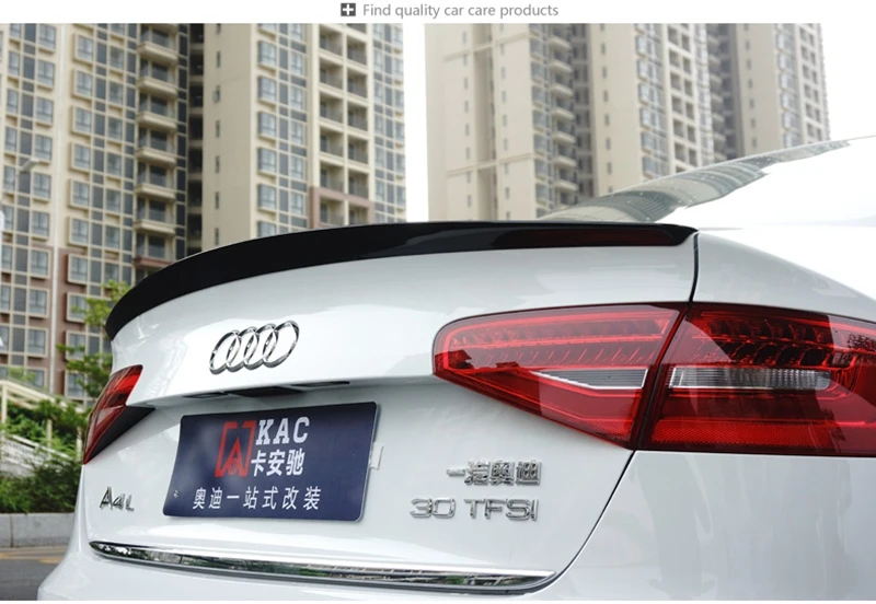 MONTFORD For Audi A4 B8 B9 2009 2010 2011 2012 2013 2014 2015 2016 ABS Plastic Unpainted Primer Color Rear Trunk Wing Spoiler | Автомобили