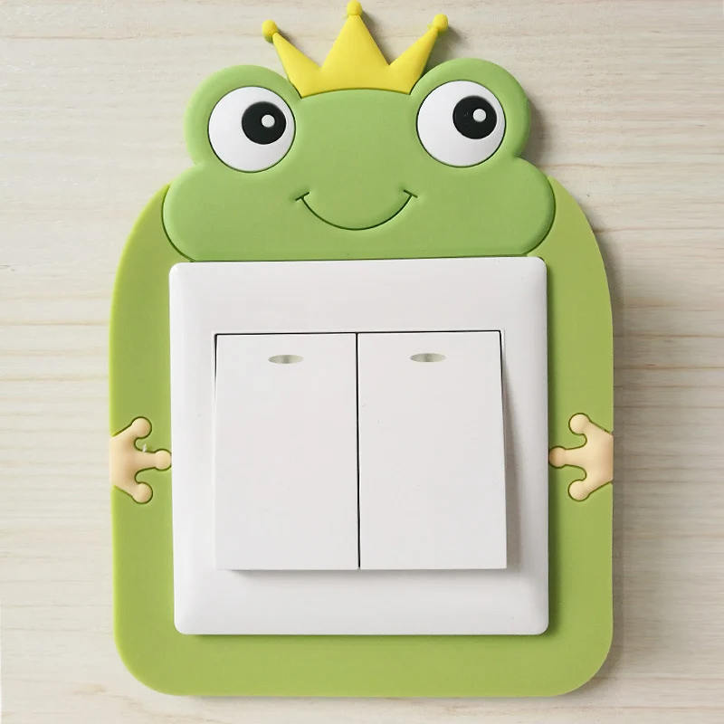 Модные креативные милые светящиеся настенные наклейки 1 шт. на розетку питания