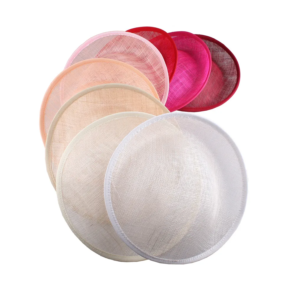 12 COLORS 10&quot/25CM Solid Round Hats Handmade Sinamay Fascinator Base DIY Hair Accessories 12Pieces/Lot Wholesale |