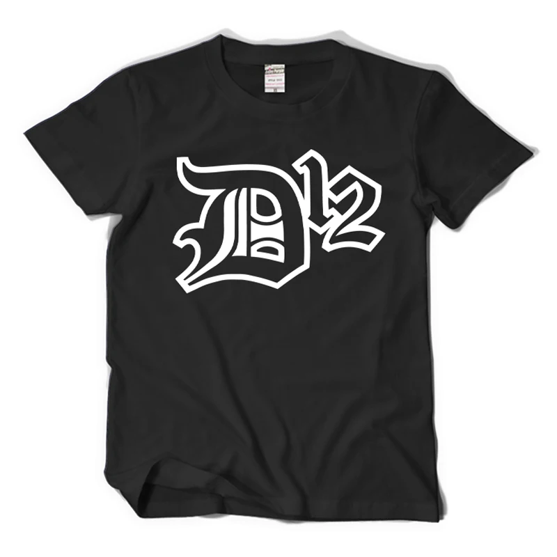 Hot Sale Fashion Eminem D12 hip hop RAP streetwear music man's fashion Tshirts Tees 100% cotton O-neck rock band regular tshrits | Мужская