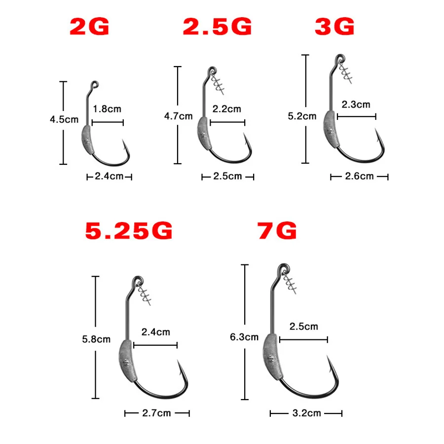 20 штук рыболовные Кривошип крючки с Lead Jig Head Крюк Приманка жесткая приманка