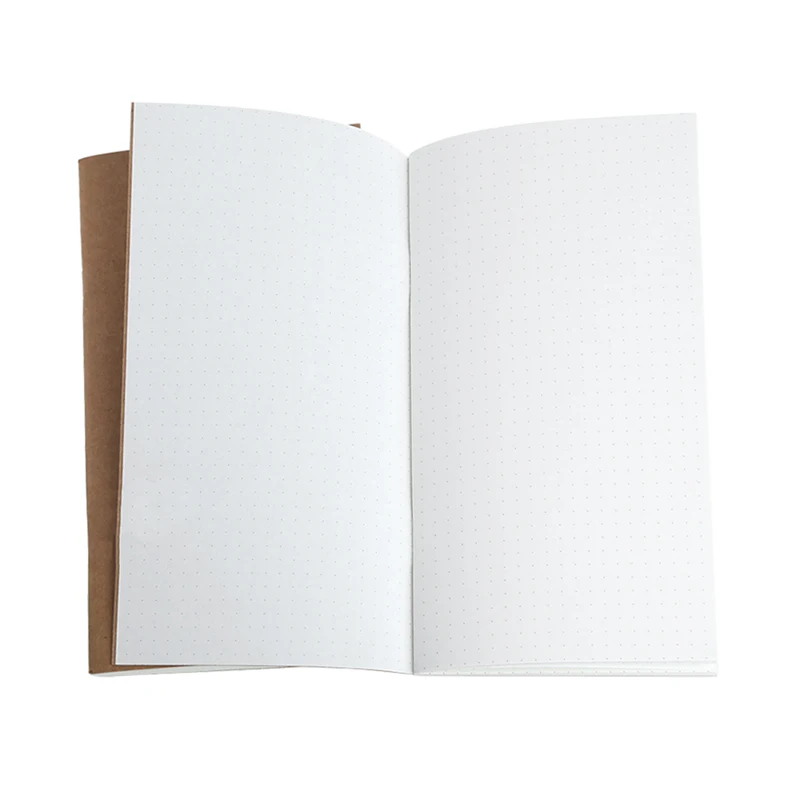 

Kraft Paper Notebook Account Book Dot Journal Diary Memo Blank Page Stationery