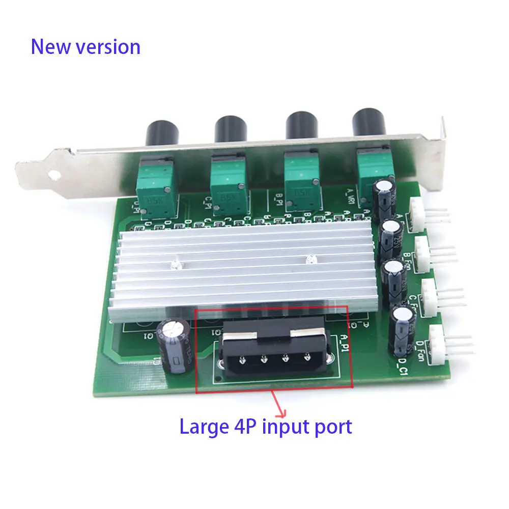 Pc PCI вентилятор контроль скорости Лер с выключателем ПК 4 канала 3 pin провода охлаждения вентилятор контроль скорости