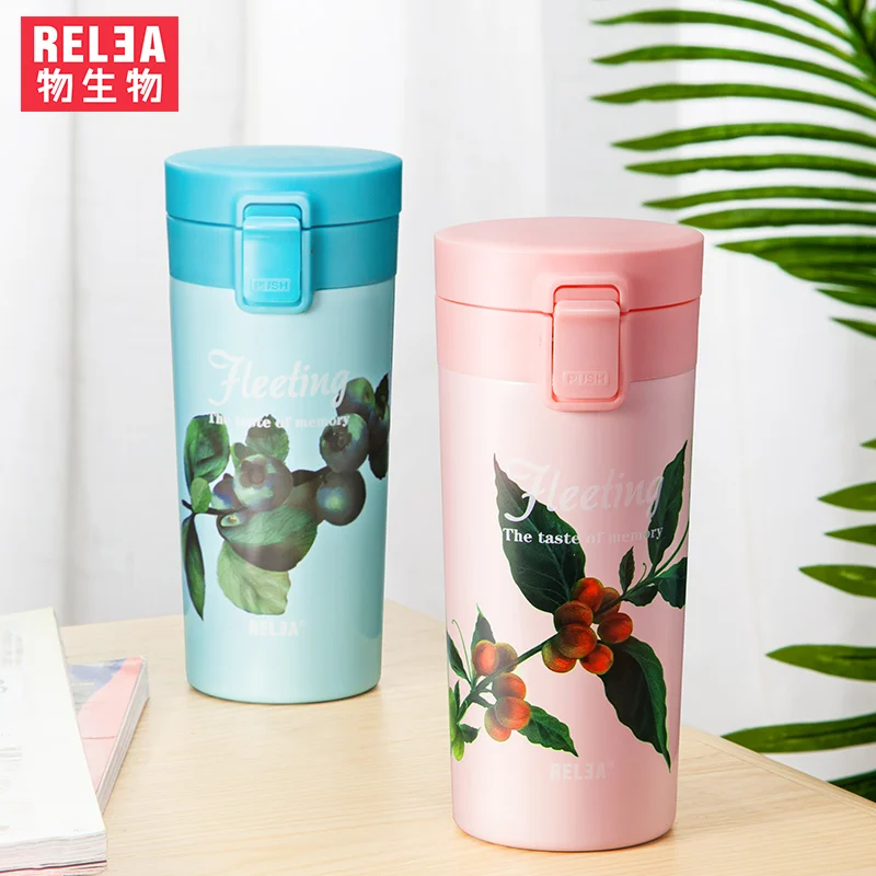 

410ml double layer Unbreakable Stainless Steel Bottle Mini Coffee tea hot cold flask travel Insulated Thermos Leak Proof cup